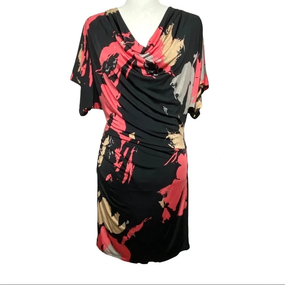 NWT Nine West Dress Asymmetric Batwing Cowl Neck
